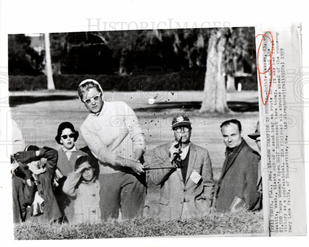 1959 Press Photo Ruthie Jessen, Tampa women&#39;s golf - Historic Images