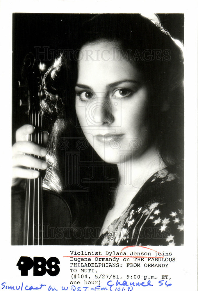 1981 Press Photo Dylana Jenson Violinist - Historic Images