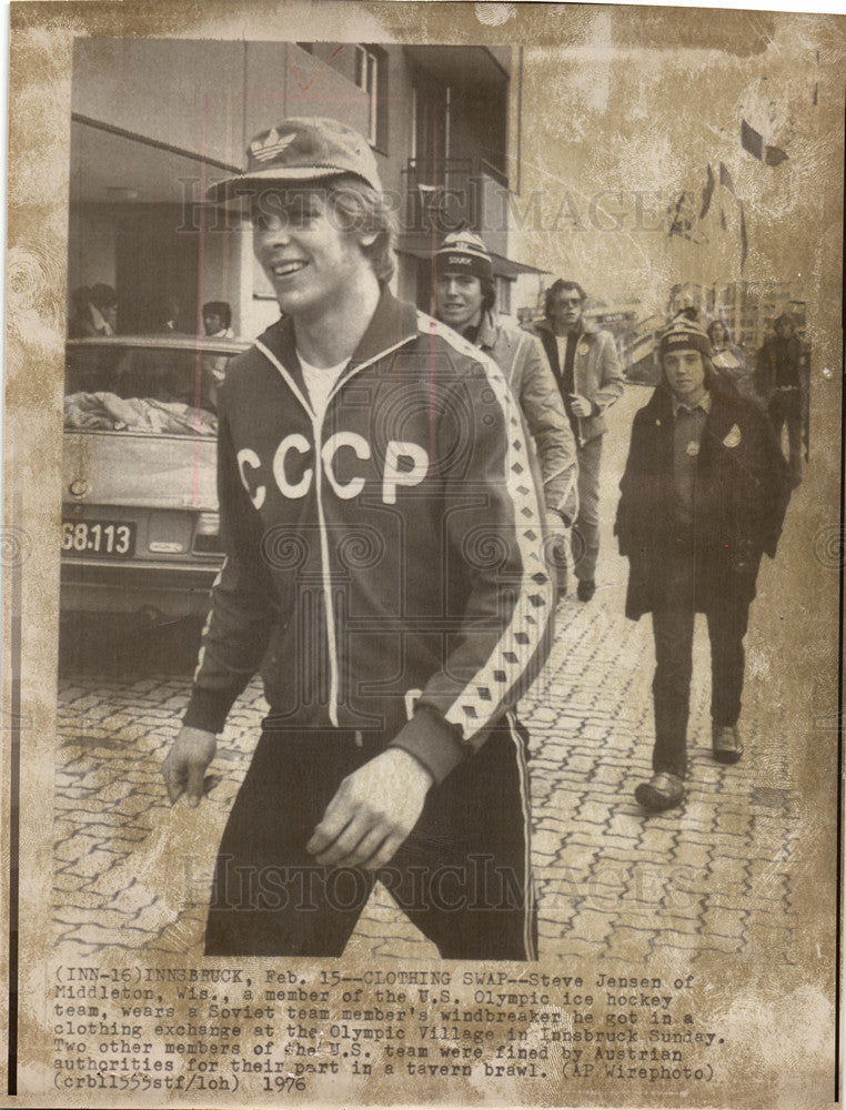 1976 Press Photo Steven Jensen hockey player - Historic Images