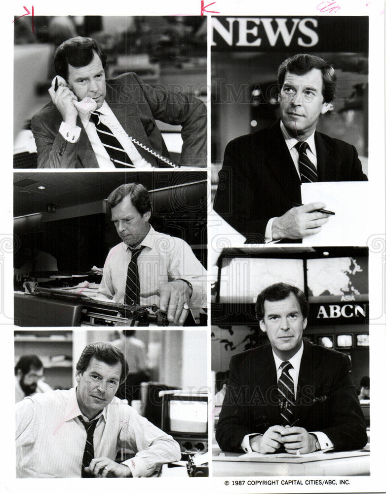 1988 Press Photo Peter Jennings News Anchor - Historic Images