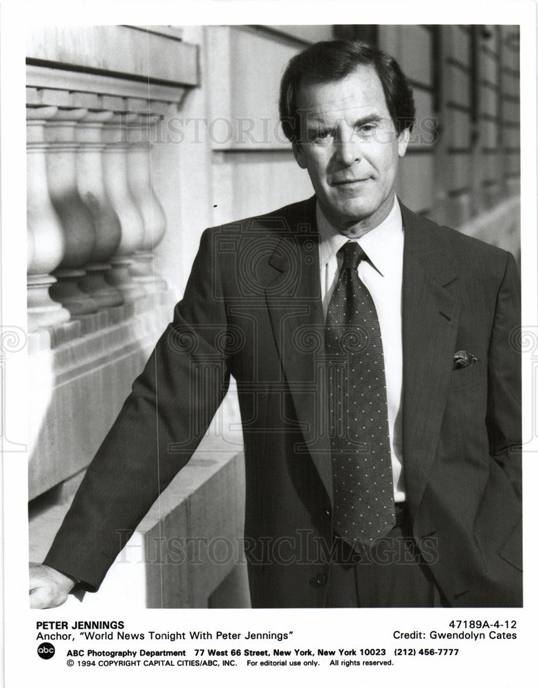 1994 Press Photo PETER JENNINGS American journalist - Historic Images