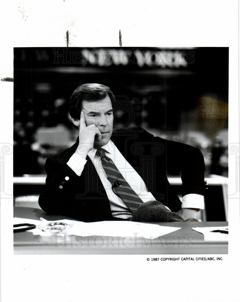 1991 Press Photo Peter Jennings journalist news anchor - Historic Images