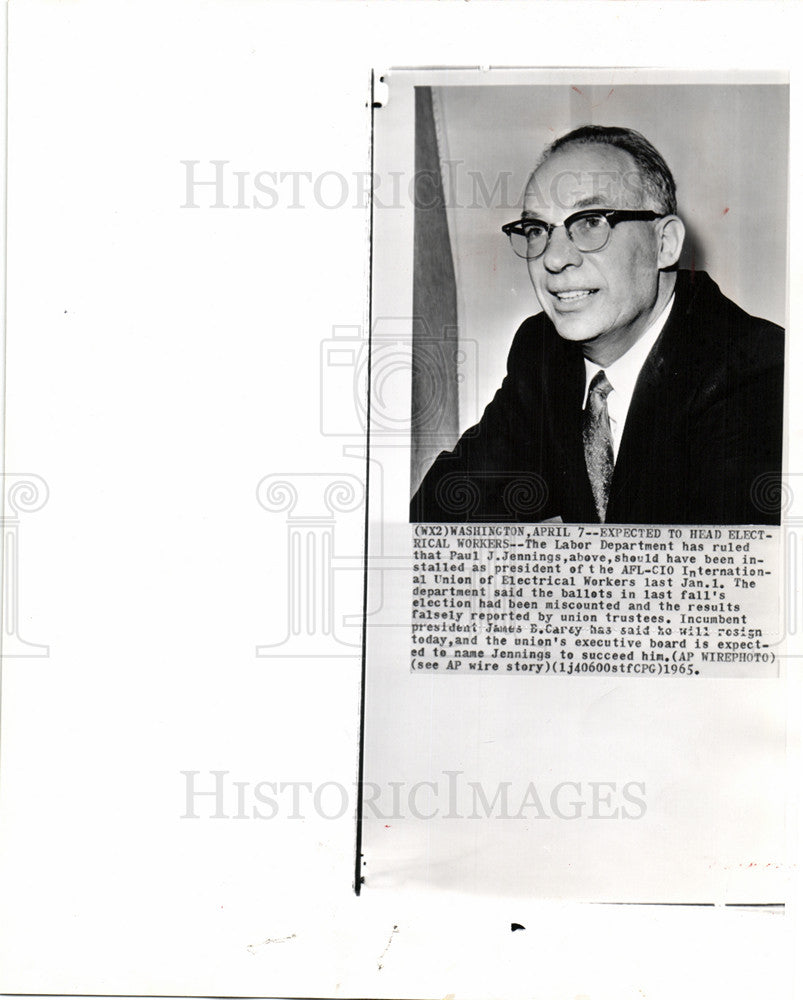 1970 Press Photo J.Jennings President of the AFL-CIO - Historic Images