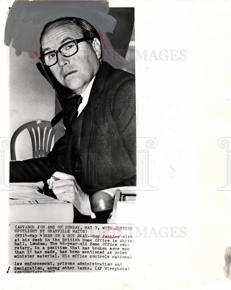 1967 Press Photo Roy Jenkins, British Home Secretary. - Historic Images