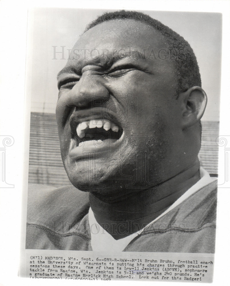 1957 Press Photo Bruhn Bruhn football coach - Historic Images