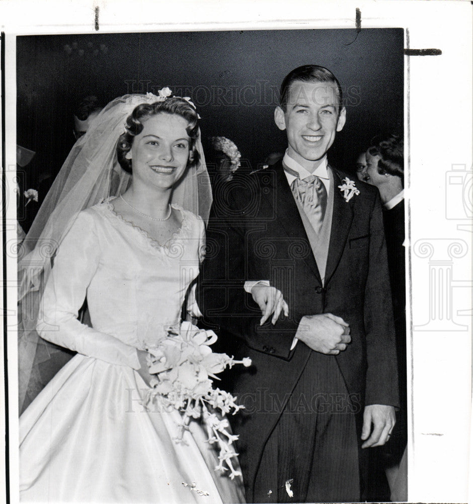 1960 Press Photo Skater Hayes Jenkins Wedding - Historic Images