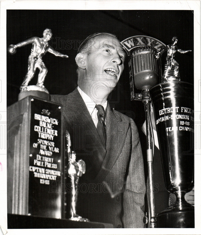 1946 Press Photo edward jeffries brunswick award mayor - Historic Images