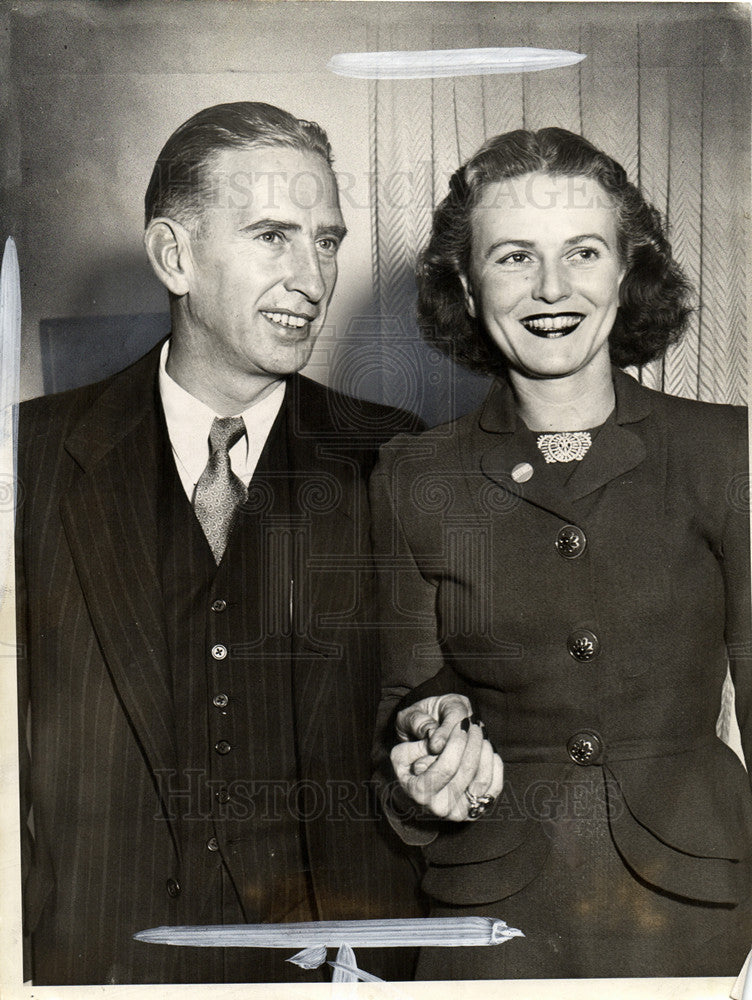 1941 Press Photo Edward Jeffries mayor Detroit Michigan - Historic Images