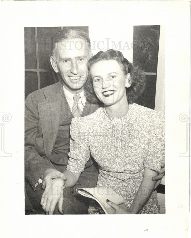 1940 Press Photo Edward Jeffries Detroit Council Wife - Historic Images