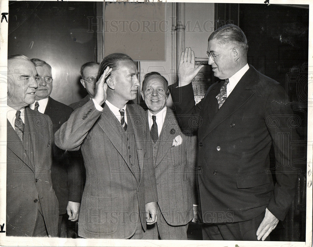 1939 Press Photo Edward Jeffries mayor Detroit Politics - Historic Images