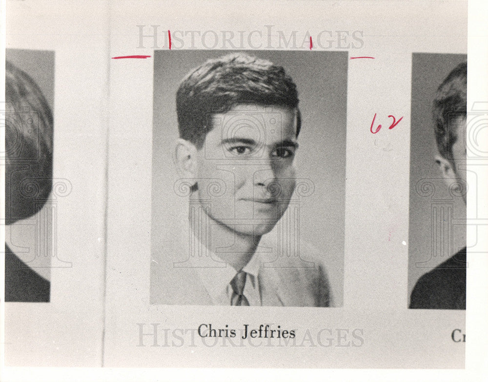 1989 Press Photo Chris Jeffries high school year book - Historic Images