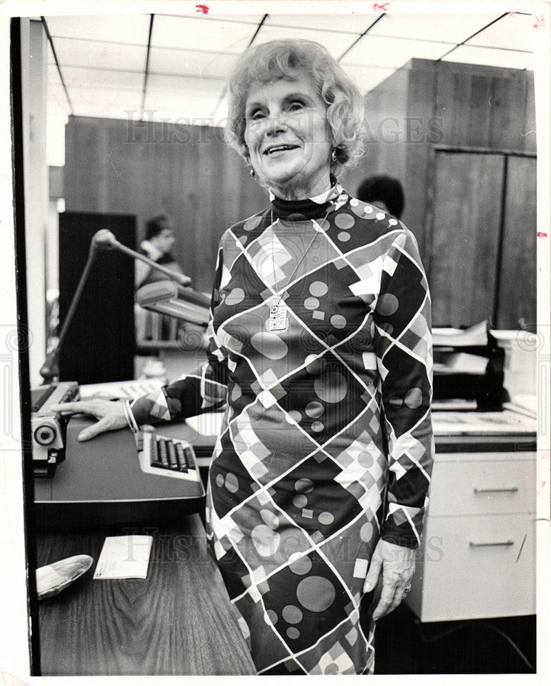 1971 Press Photo Mildred Jeffrey political activist UAW - Historic Images