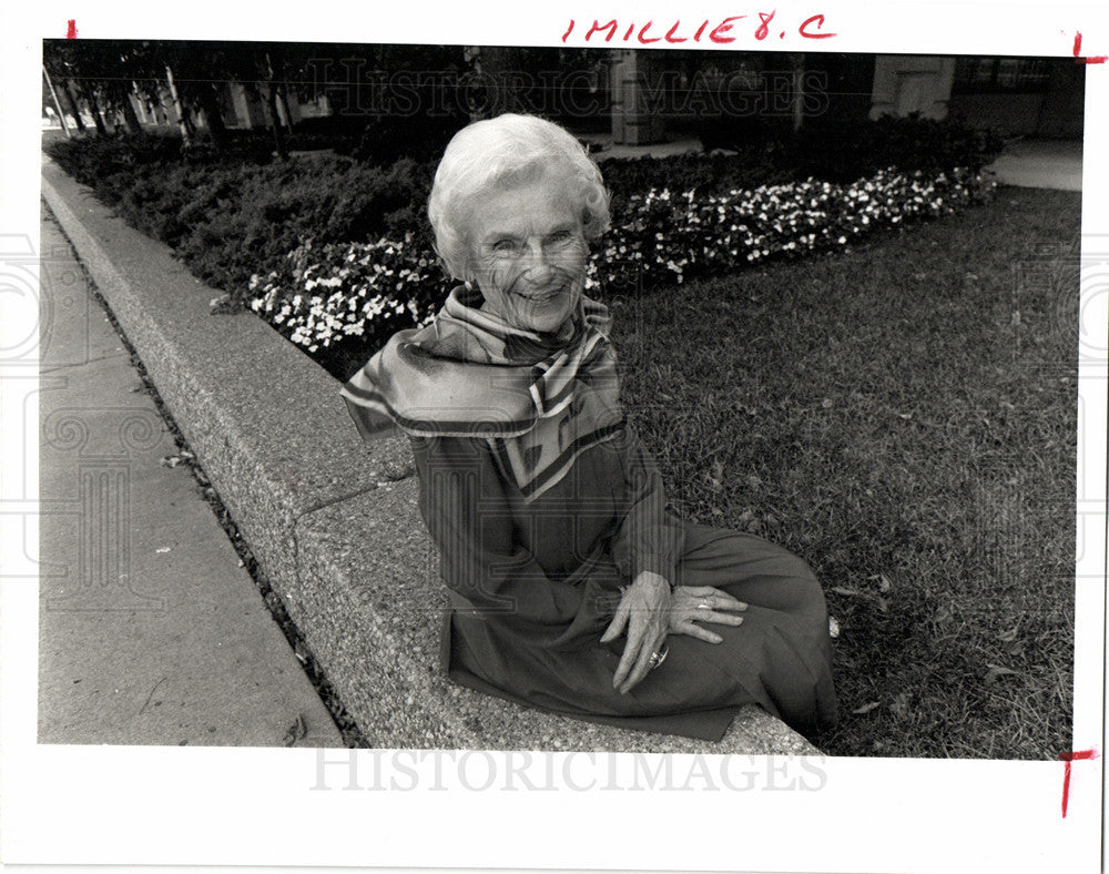 1990 Press Photo Mildred Jeffrey political activist UAW - Historic Images