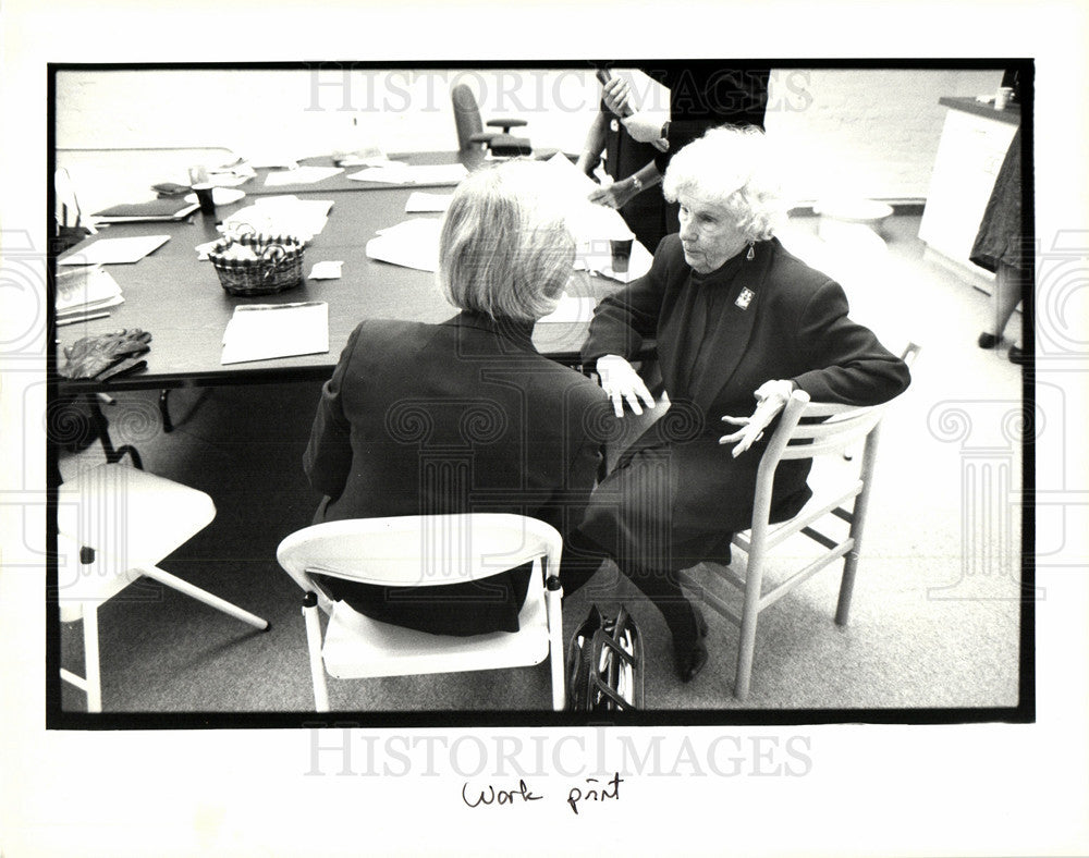1993 Press Photo Mildred Jeffrey political activist UAW - Historic Images