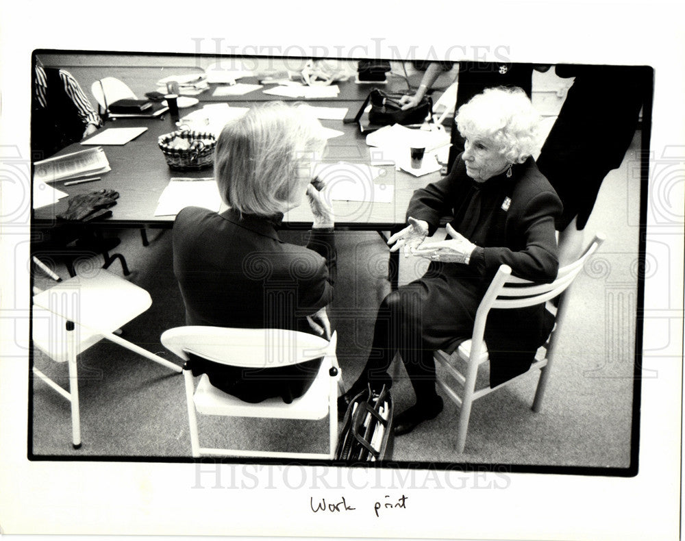 1993 Press Photo Mildred Jeffrey political activist UAW .. - Historic Images