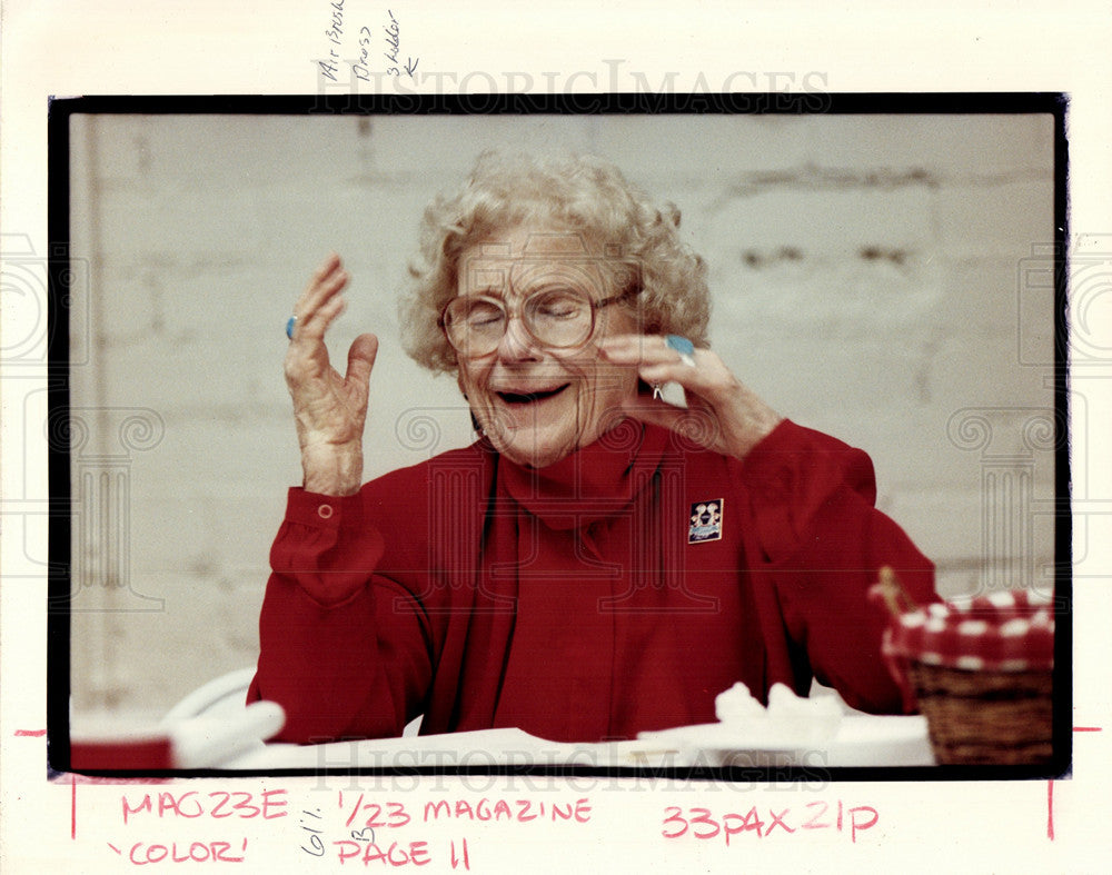 1994 Press Photo Mildred Jeffrey political activist UAW - Historic Images