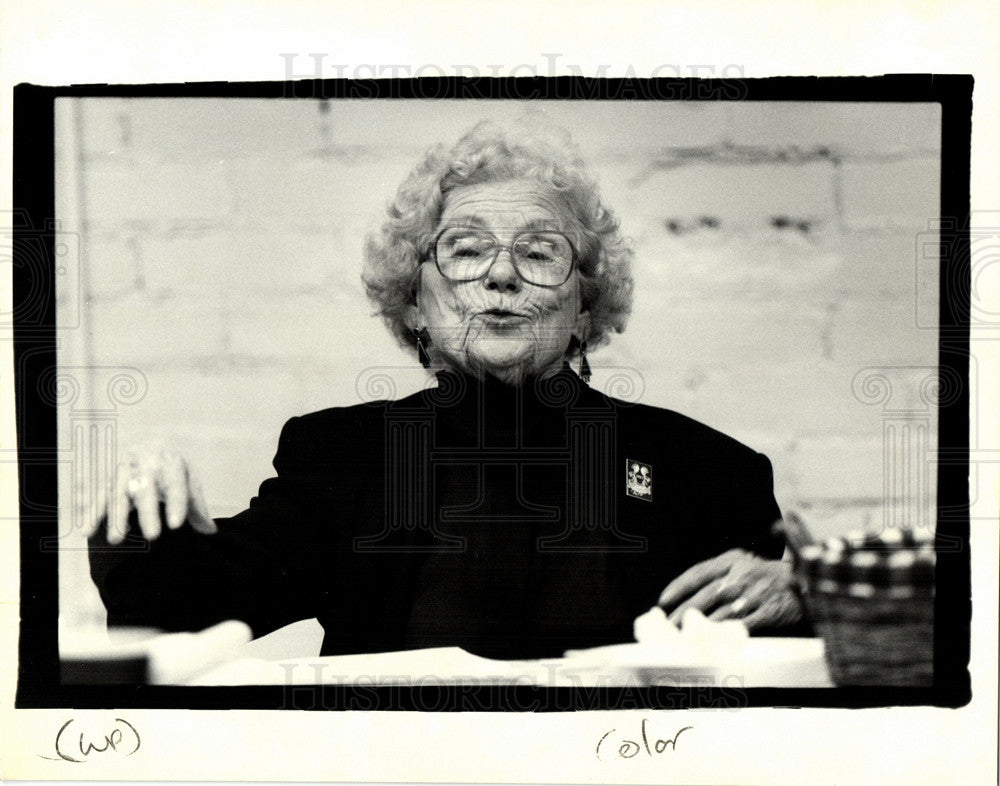 1993 Press Photo Mildred Jeffrey political activist UAW - Historic Images