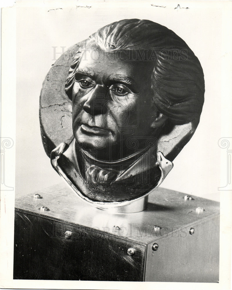 1957 Press Photo Thomas Jefferson Sapphire Head - Historic Images