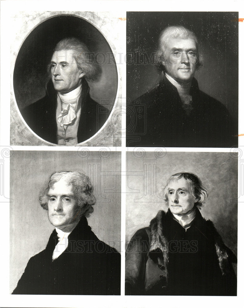 1997 Press Photo Thomas Jefferson president portrait - Historic Images