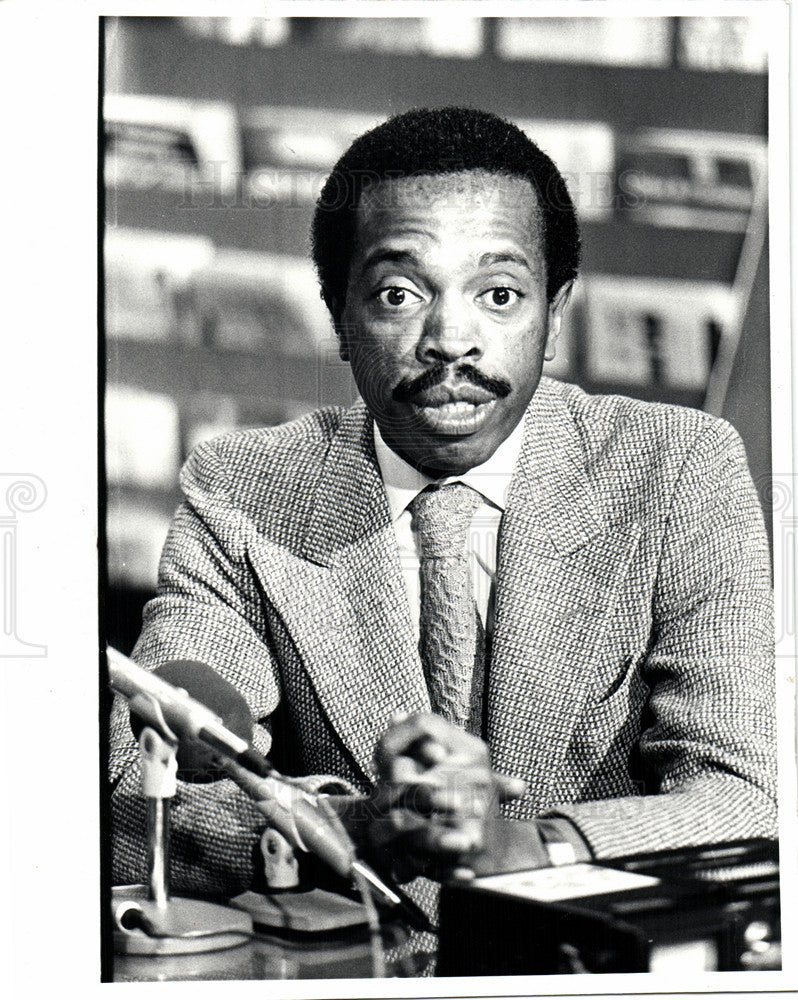 1981 Press Photo Detroit School Board Arthur Jefferson - Historic Images