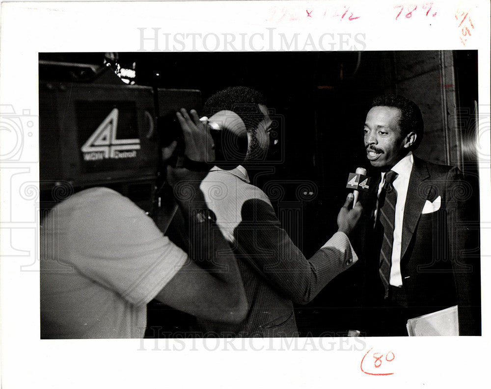 1980 Press Photo Arthur Jefferson, Detroit, schools - Historic Images