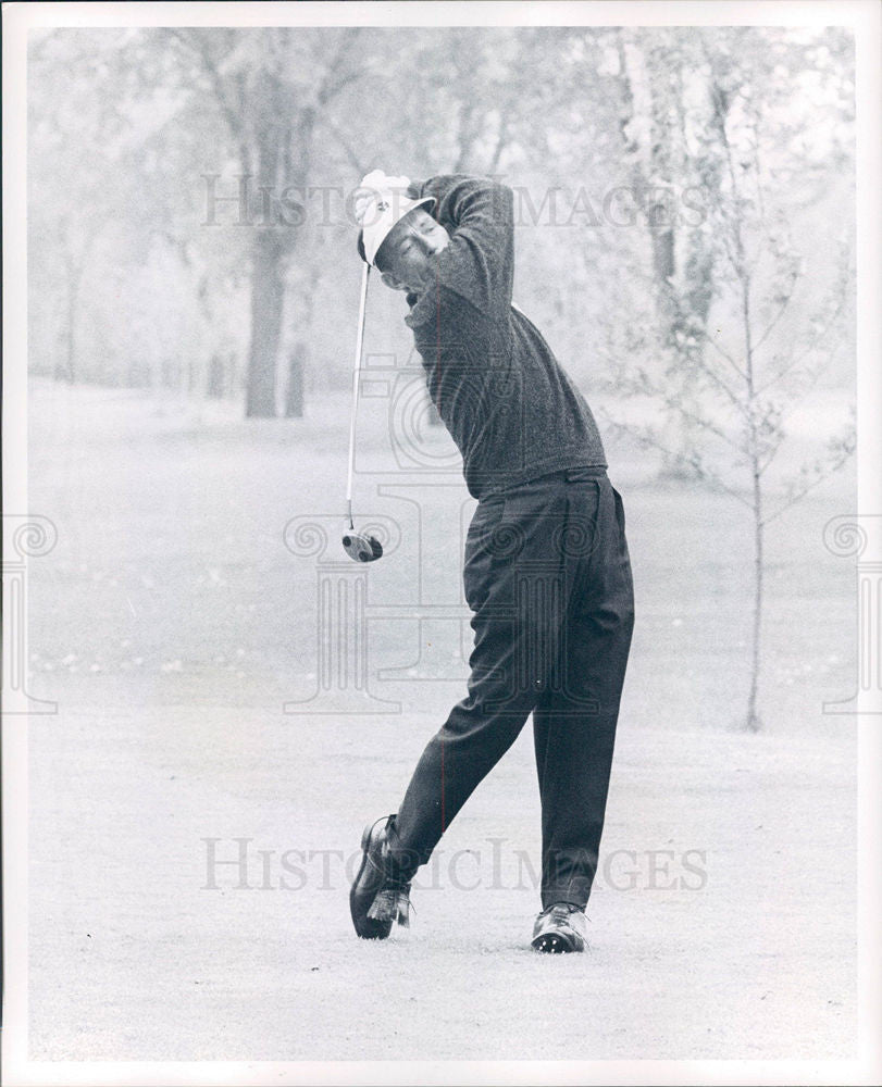 1963 Press Photo Glenn Johnson Golf Golfer Detroit - Historic Images