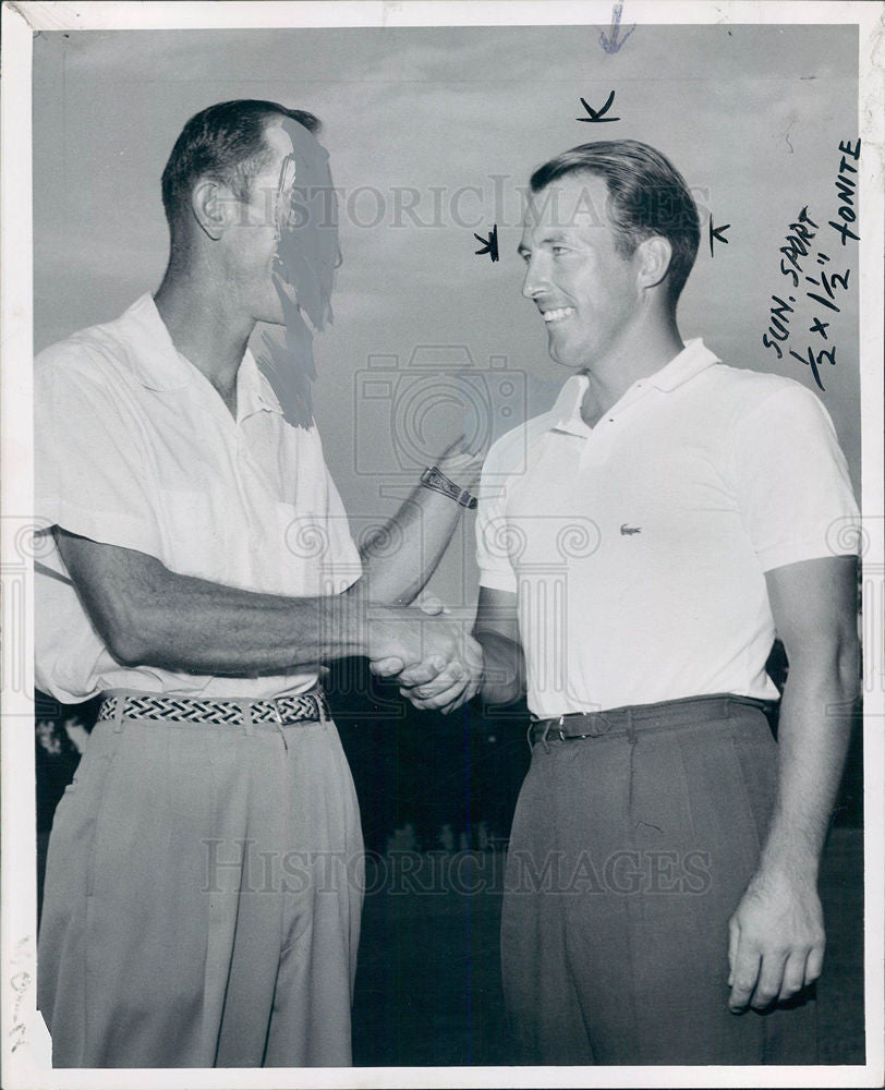 1965 Press Photo Glenn Johnson Golf Golfer John Kurach - Historic Images