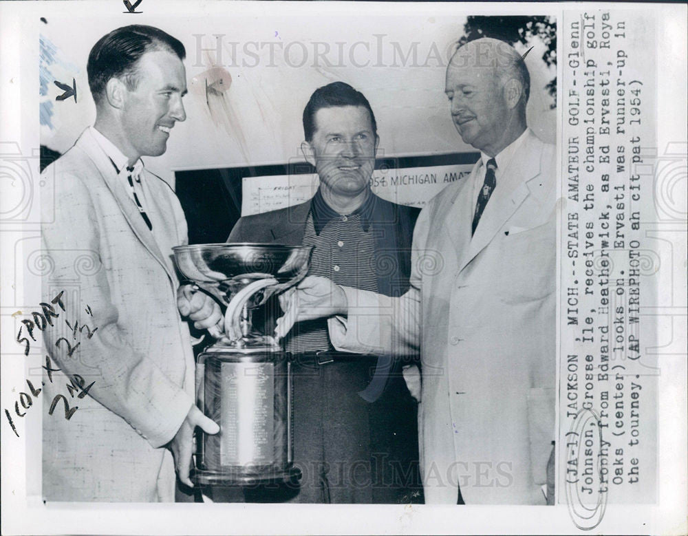 1954 Press Photo Glenn Johnson Golf - Historic Images