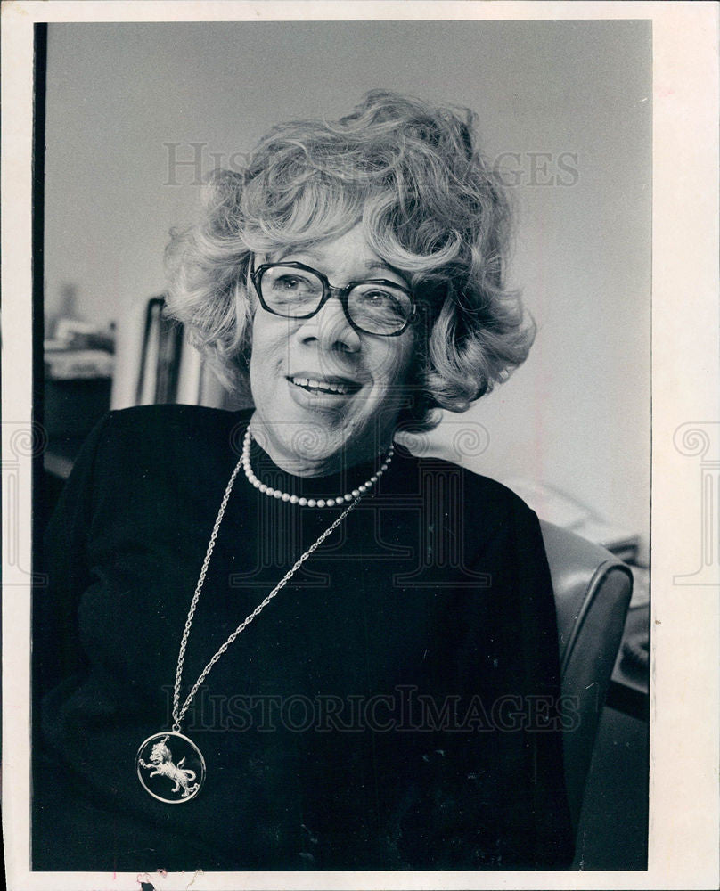 1974 Press Photo Gladys Johnson 1st Female MESC member - Historic Images