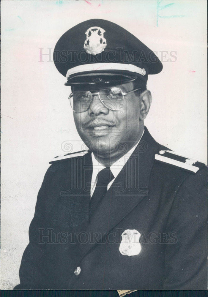 1986 Press Photo Harold Johnson 1st black chief Alabama - Historic Images