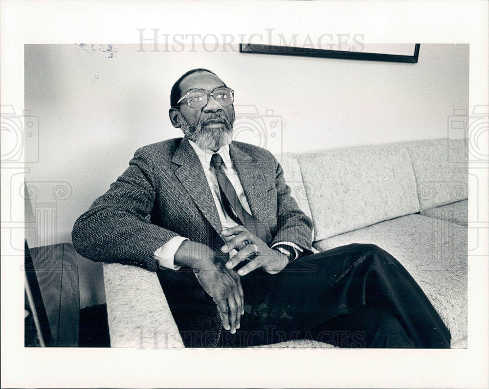 1987 Press Photo Dr. Arthur Johnson, NAACP - Historic Images