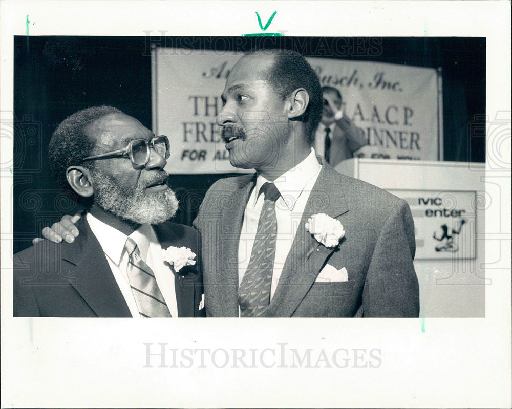 1987 Press Photo Johnson, Detroit,  NAACP, Archer - Historic Images