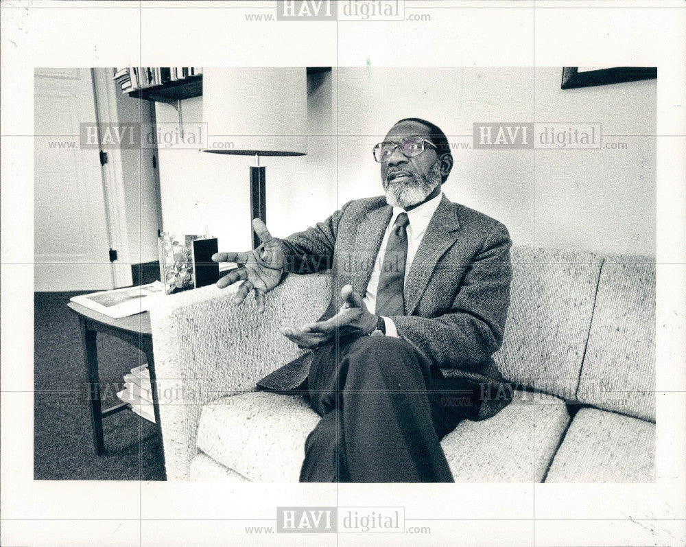 1987 Press Photo Arthur Johnson President NAACP Detroit - Historic Images