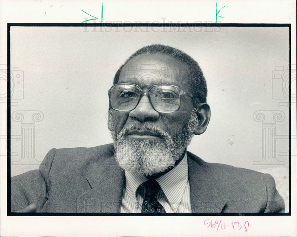 1986 Press Photo ARTHUR JOHNSON NAACP civil rights - Historic Images