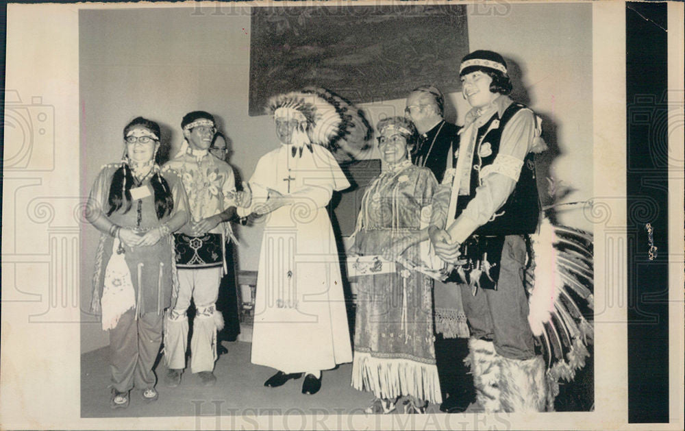 1972 Press Photo Pope Paul,Indian,Gaylord,Gandolfo - Historic Images