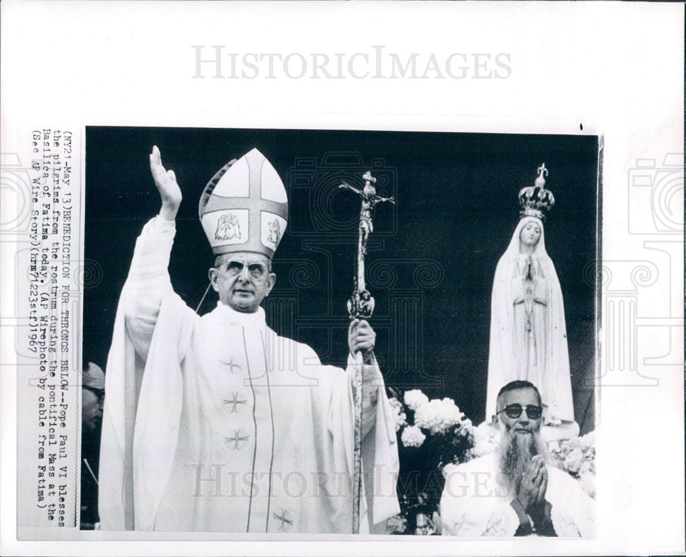 1967 Press Photo Pope Paul VI Sovereign - Historic Images