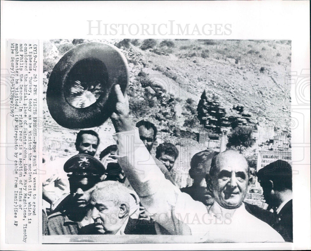 1967 Press Photo Pope Paul VI Catholic Church Vatican - Historic Images