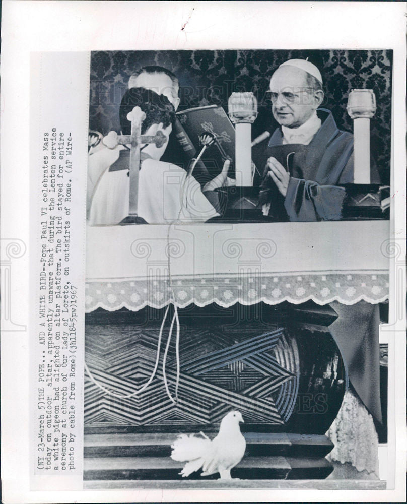 1967 Press Photo Pope Paul VI Catholic Church Vatican - Historic Images