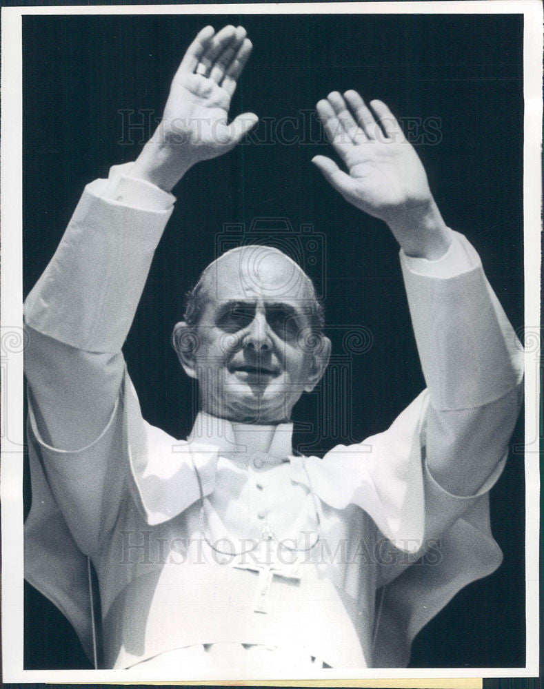 1967 Press Photo Pope Paul VI Vatican pontiff Catholic - Historic Images