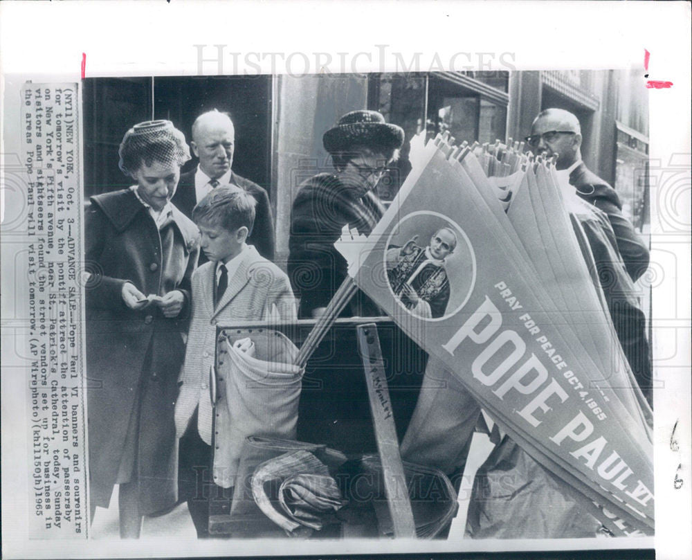 1965 Press Photo Pope Paul VI - Historic Images