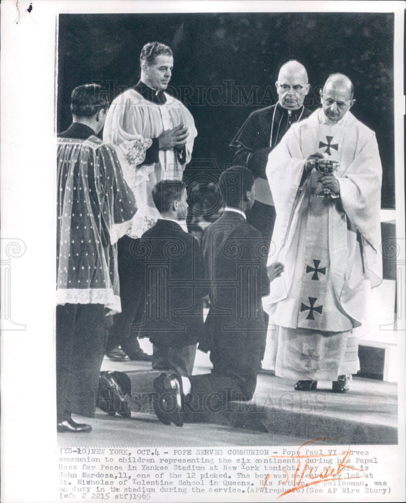 1965 Press Photo Pope Paul VI Catholic Church Vatican - Historic Images