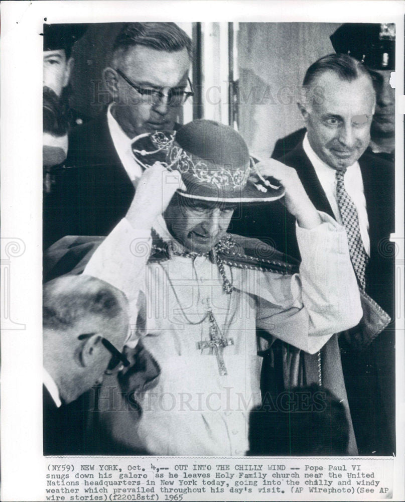 1965 Press Photo Pope Paul VI - Historic Images