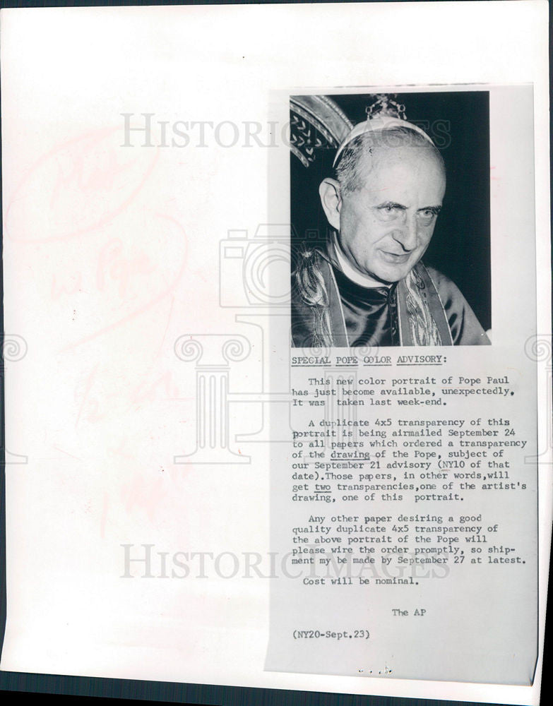 1965 Press Photo pope paul VI pontificate catholicism - Historic Images