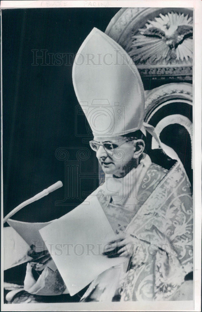 1965 Press Photo Pope Paul VI Catholic Church - Historic Images