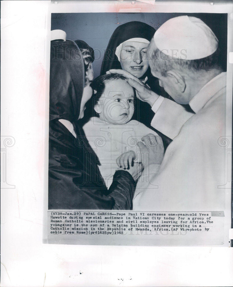 1965 Press Photo Pope Paul VI Catholic Church Vatican - Historic Images