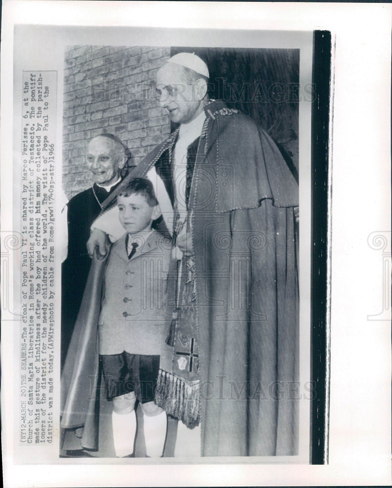 1966 Press Photo Pope Paul VI - Historic Images