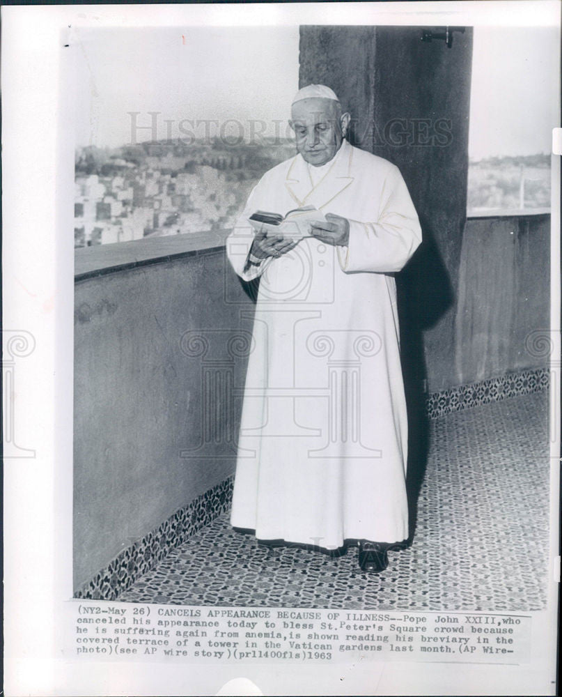 1963 Press Photo Pope John X XIII - Historic Images