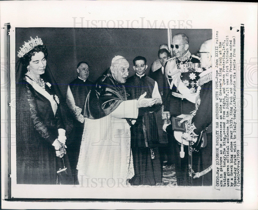 1959 Press Photo John XXIII Pope - Historic Images