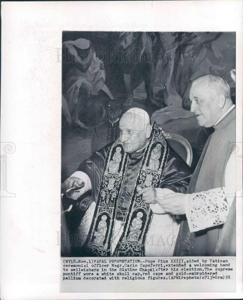 1958 Press Photo Lucian Pulvermacher priest  Pope Pius - Historic Images