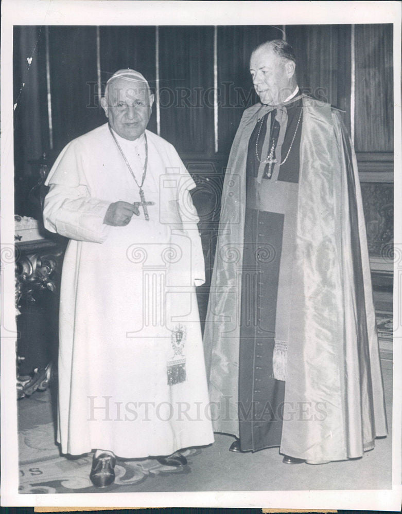 1959 Press Photo Bishop Allen James Babcock Pope John - Historic Images